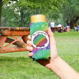 クランベーク名虹の貝の模様 スリム缶クーラー