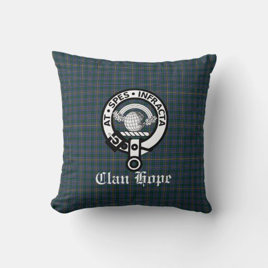 クランホープのクレストバッジ&タータンチェック クッション (正面)