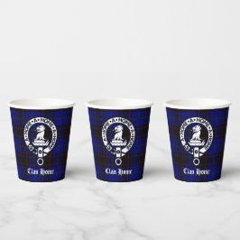クランホームクレストバッジとタータンチェック 紙コップ