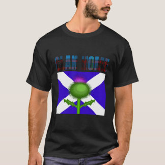 クランホームタータンチェックスコットランドファミリー名スコットランドプリ Tシャツ
