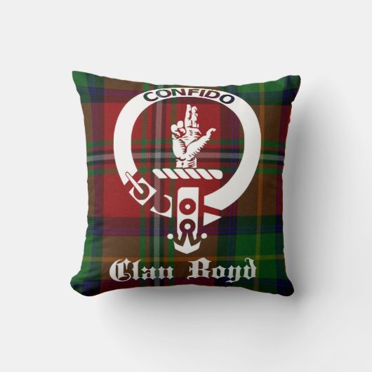 クランボイドタータンチェック&クレスト装飾用クッション クッション (正面)