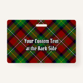 クランボイドタータンチェック バッジ (裏面)