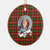 クランボイドバッジタータンチェックプレイド セラミックオーナメント (左)