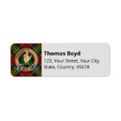 クランボイルドクレストオーバータータンチェック ラベル (正面)