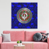 クランボイルドクレスト&タータンチェックノットオンティスル キャンバスプリント (インサイチュ (リビング))