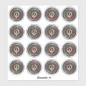 クランボイルドクレスト&タータンチェックノット シール (シート)