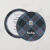 クランマカイブルータータンチェック 招待状 (正面/裏面)