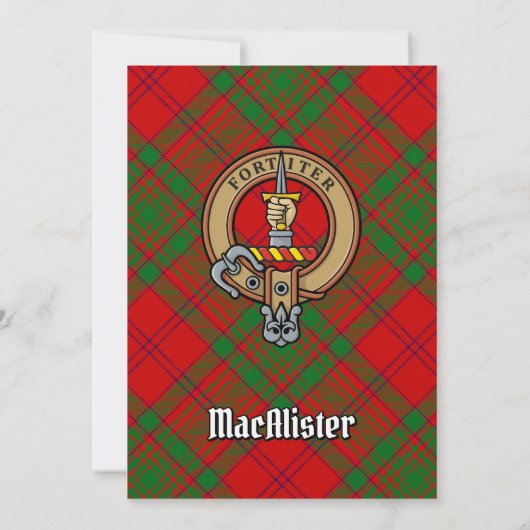 クランマカリスタークレストオーバーグレンバータータンチェック 招待状 (裏面)