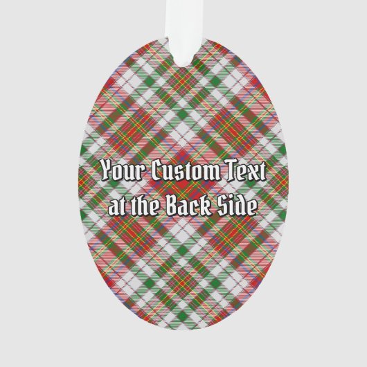 クランマカリスタークレストオーバードレスタータンチェックオーナメント オーナメント (裏面)