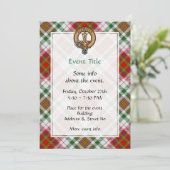 クランマカリスタークレストオーバードレスタータンチェック招待状 招待状 (スタンド正面)