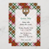 クランマカリスタークレストオーバードレスタータンチェック招待状 招待状 (正面/裏面)