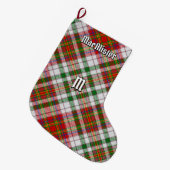 クランマカリスタードレスタータンチェッククリスマスストッキング ラージクリスマスストッキング (正面 (吊り時))