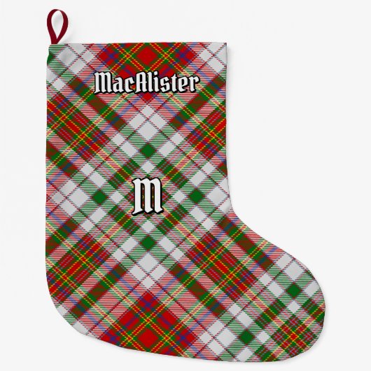 クランマカリスタードレスタータンチェッククリスマスストッキング ラージクリスマスストッキング (正面)