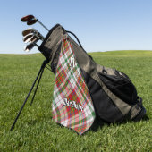 クランマカリスタードレスタータンチェックゴルフタオル ゴルフタオル (グリーン)