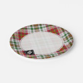 クランマカリスタードレスタータンチェック紙プレート ペーパープレート (アングル)
