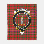 クランマカリスターモダンタータンチェックプレイド フリースブランケット (正面)