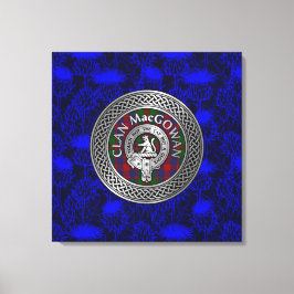 クランマクゴワンクレスト&タータンチェックノットオンティスル キャンバスプリント