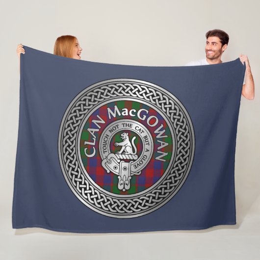 クランマクゴワンクレスト&タータンチェックノット フリースブランケット (インサイチュ)