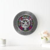 クランマクゴワンクレスト&タータンチェックノット ラージ壁時計 (ホーム)