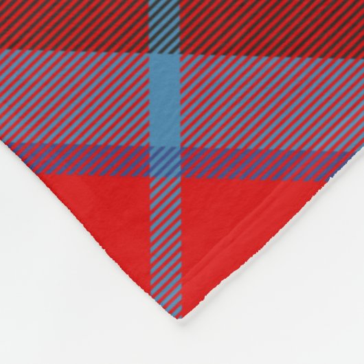 クランマクタビッシュの紋章オーバータータンチェック フリースブランケット (角)