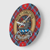 クランマクタビッシュの紋章オーバータータンチェック ラージ壁時計 (傾斜)