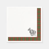 クランマクドゥガルタータンチェック スタンダードカクテルナプキン (正面)