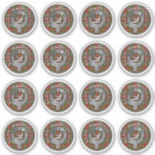 クランマクドゥガールクレスト&タータンチェック シール (正面)