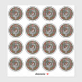 クランマクドゥガールクレスト&タータンチェック シール (シート)