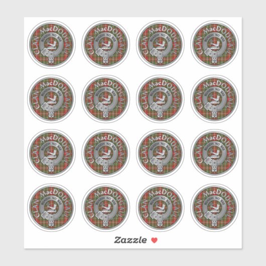 クランマクドゥガールクレスト&タータンチェック シール (シート)