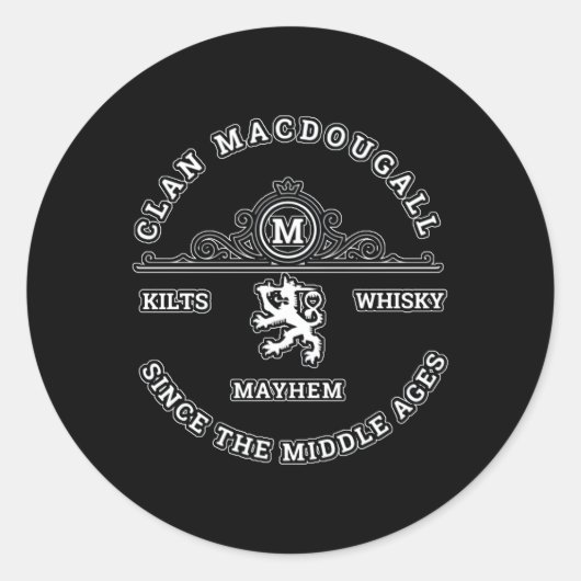 クランマクドゥガールスコティッシュキルトハイランドゲーム ラウンドシール (正面)