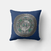 クランマクドウォールクレスト&タータンチェックノット クッション (裏面)