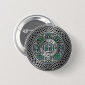 クランマクドウォールクレスト&タータンチェックノット 缶バッジ (正面&裏面)