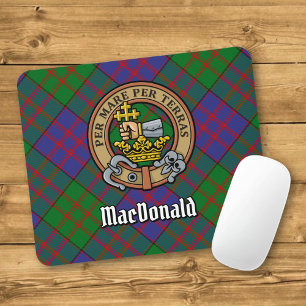 クランマクドナルドのクレストタータンチェック マウスパッド