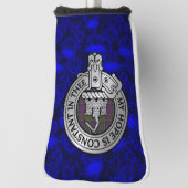 クランマクドナルドのクレスト&タータンチェックオンティスル ゴルフヘッドカバー (回転90)