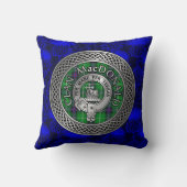 クランマクドナルドのクレスト&タータンチェックノット クッション (裏面)