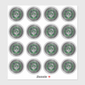 クランマクドナルドのクレスト&タータンチェックノット シール (シート)