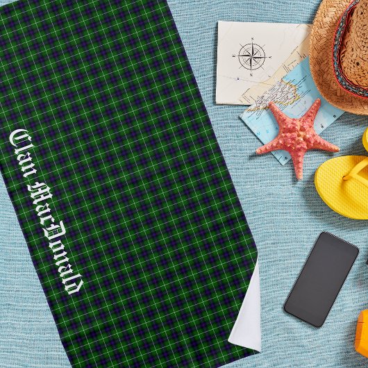 クランマクドナルドタータンチェックプレイド ビーチタオル