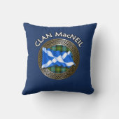 クランマクニールタータンチェックノット&フラグ クッション (裏面)