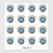 クランマクニールタータンチェックノット&フラグ シール (シート)