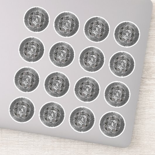 クランマクファーソンクレスト&タータンチェックノット シール (詳細)