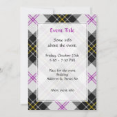 クランマクファーソンドレスタータンチェック招待状 招待状 (裏面)