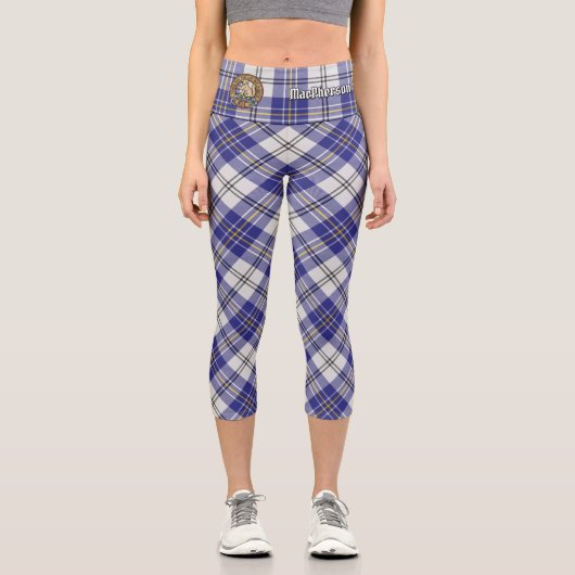 クランマクファーソンブルードレスタータンチェックカプリレギンス カプリレギンス (正面)