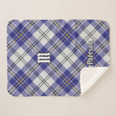クランマクファーソンブルードレスタータンチェックシェルパブランケット シェルパブランケット (正面(横))