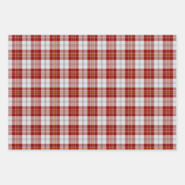 クランマクファーソンレッドドレスタータンチェック ラッピングペーパーシート