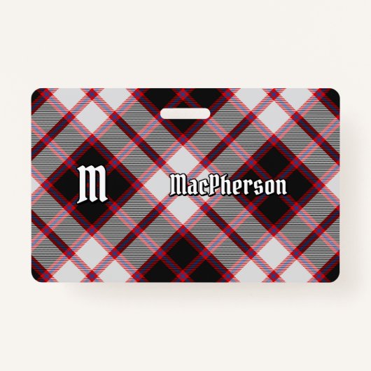 クランマクファーソン狩りタータンチェックバッジ バッジ (正面)