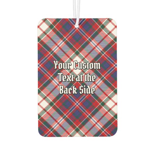 クランマクファーレンクレストオーバードレスタータンチェック カーエアーフレッシュナー (裏面)