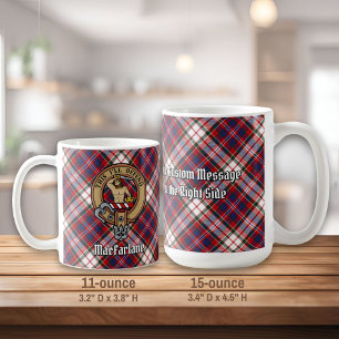 クランマクファーレンクレストオーバードレスタータンチェック コーヒーマグカップ
