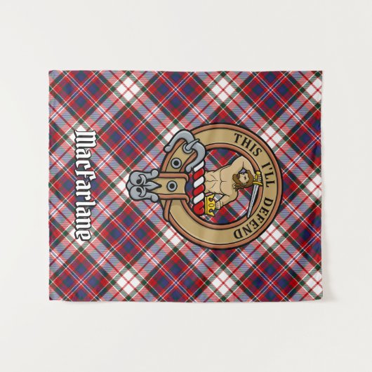 クランマクファーレンクレストオーバードレスタータンチェック タペストリー (正面(横))