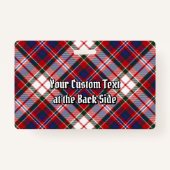 クランマクファーレンクレストオーバードレスタータンチェック バッジ (裏面)