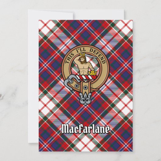 クランマクファーレンクレストオーバードレスタータンチェック 招待状 (裏面)